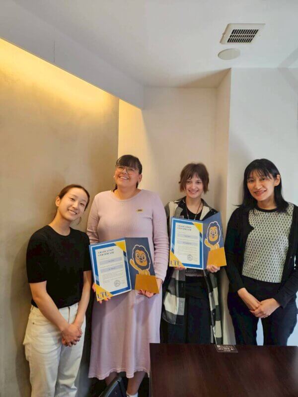 LTL Osaka || Japanese language class graduates from small group classes
